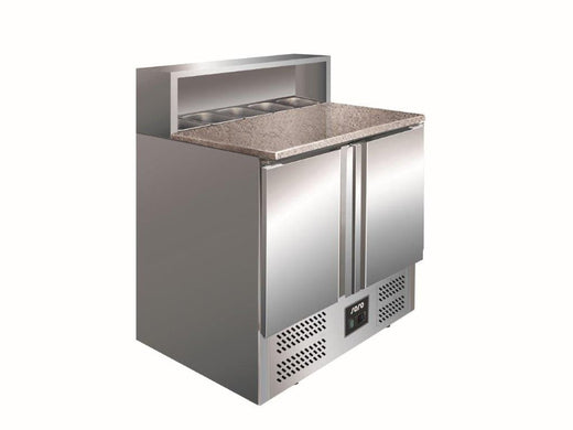 Pizzakylbänk PS 900, 1/6 ränna, Granitskiva, 0,23kW