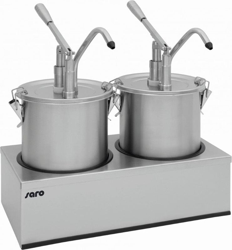 Såsdispenser 2x4,5 L, Rostfritt stål, Justerbar dosering