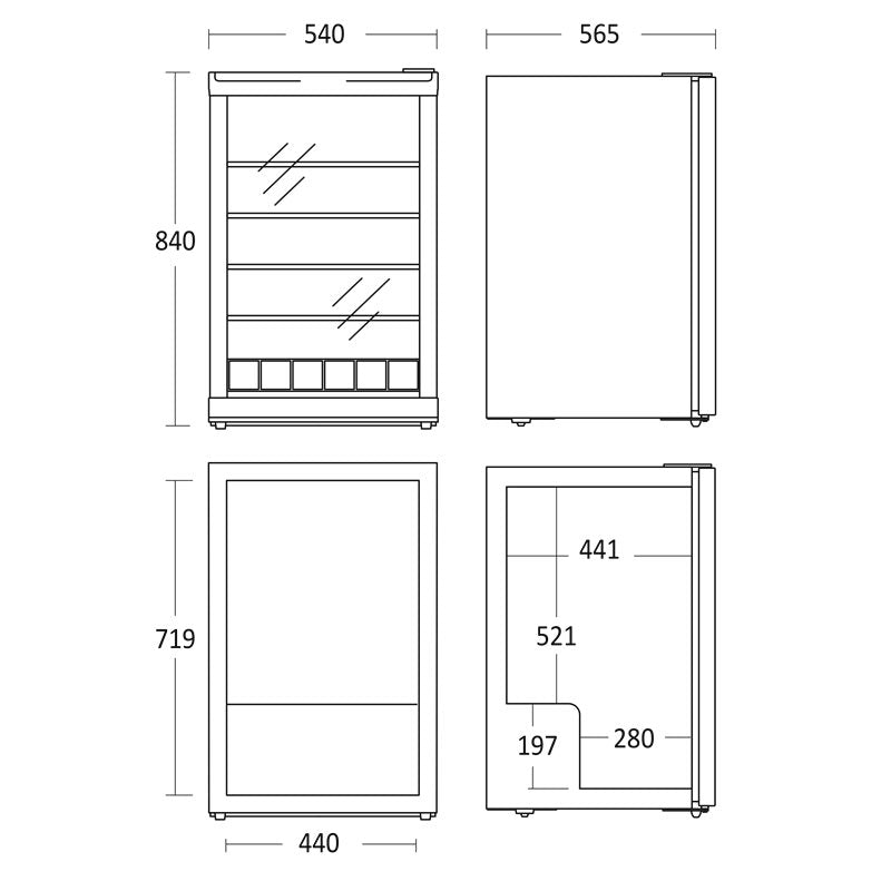 Coca Cola-kyl High Qube, 1 dörr, 85 W, 115 L
