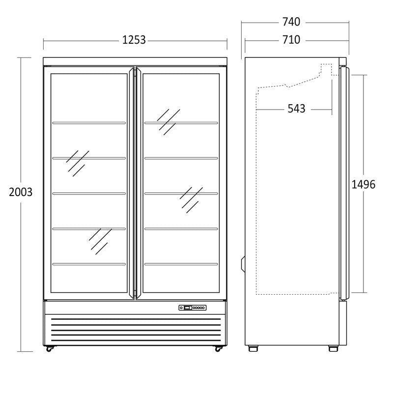 Displayfrys DF1006BD