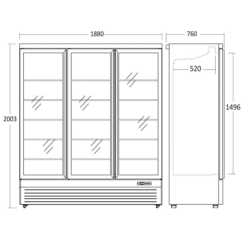 Displayfrys DF1563BD