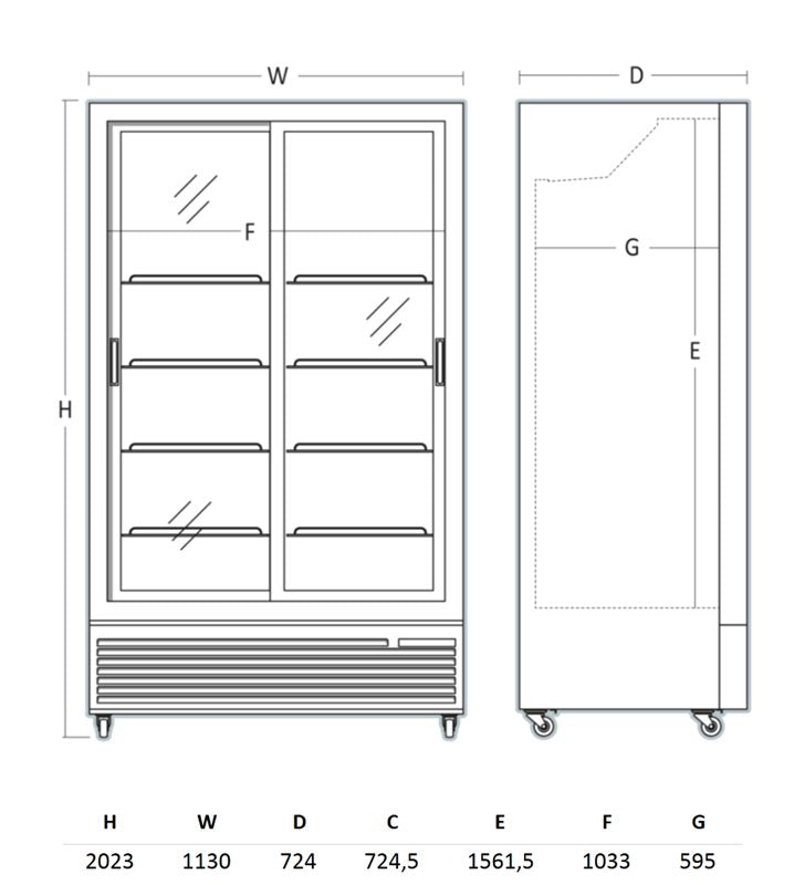 Displaykyl DC1000BSLD, 933l