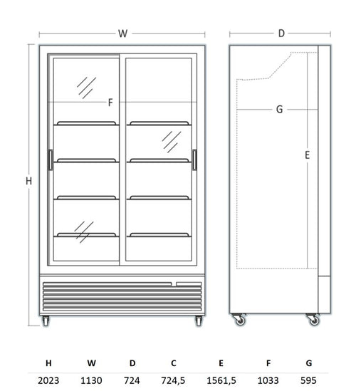 Displaykyl DC1000BSLD, 933l