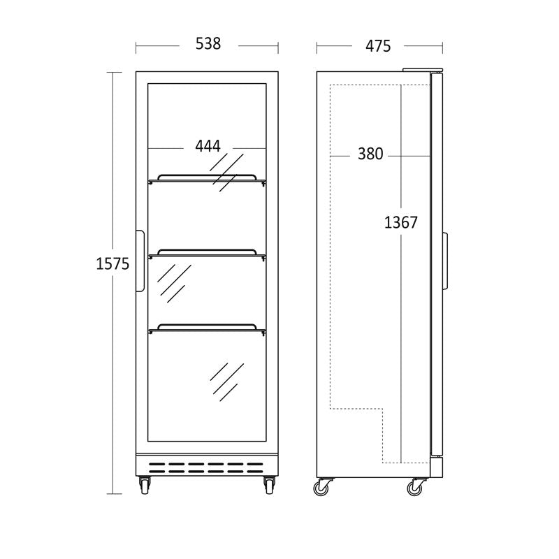 Drickakyl SD 181 BE, 3 Hyllor, 170W, 202 L
