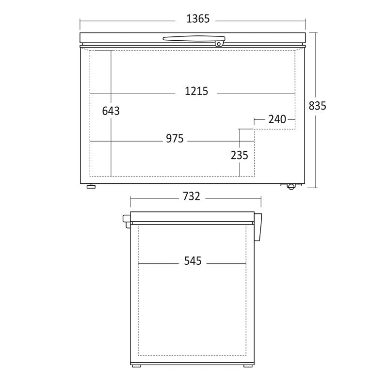 Frysbox CF400WE 400l