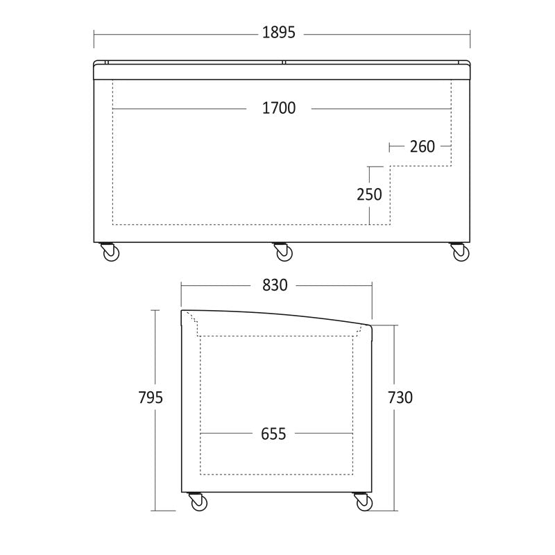Frysgondol SIF600ADGC