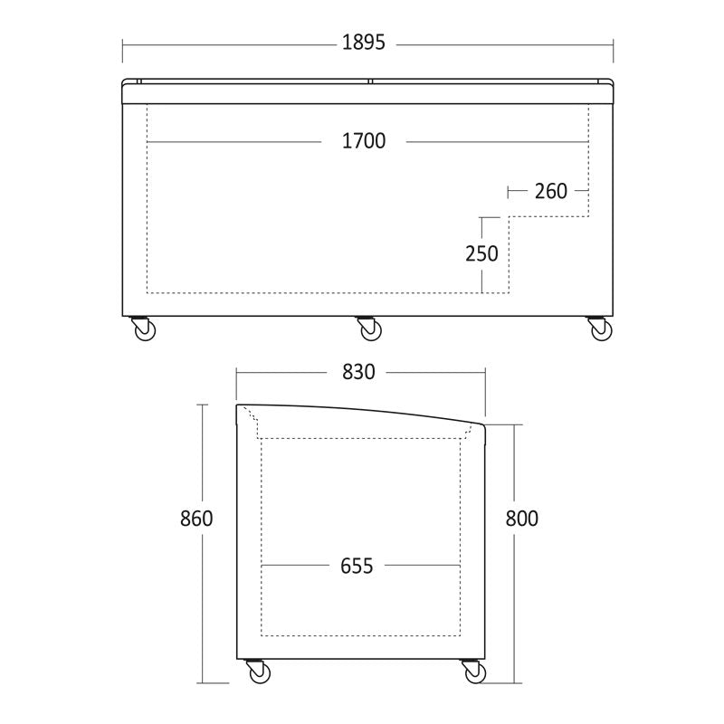 Frysgondol SIF700ADGC