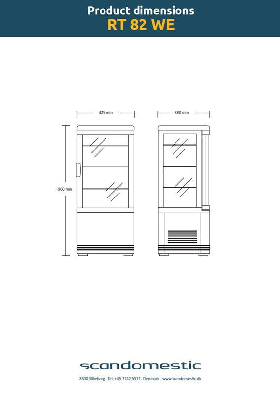 Kylmonter RTC 237 BE, Golv, 4 Hyllor, 235 L, 380W