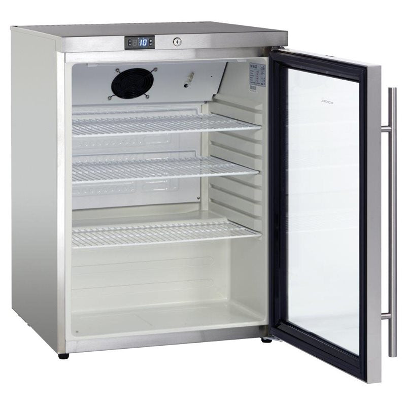 Kylskåp SK 145 GDE, Underbänk, Glasdörr, 106W