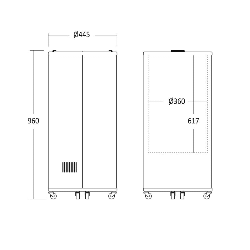 Partykyl TK 66 BE, 100W, 66 L, Svart