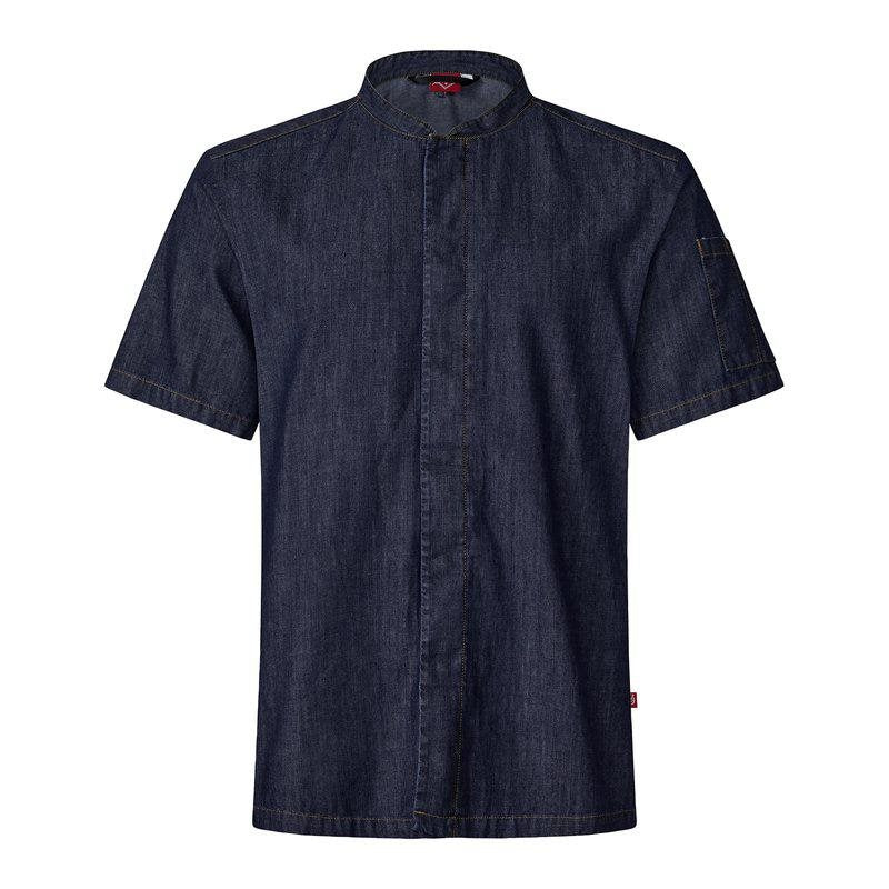 Kockskjorta unisex mörkblå Demin