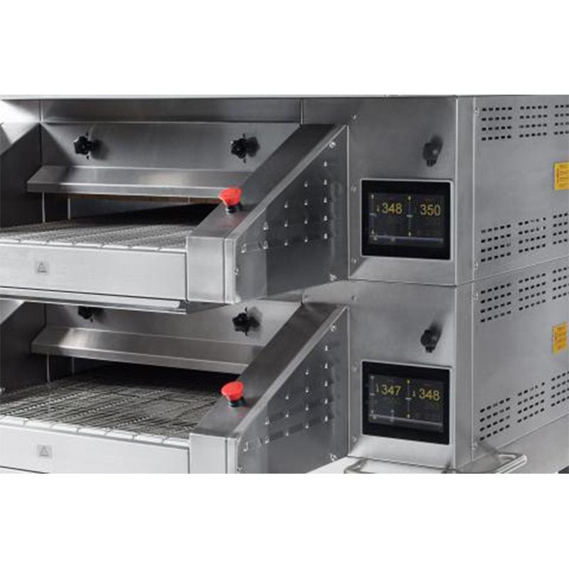 Tunnelpizzaugn TP21, 2-däck, 24 kW, 400°C, Digital panel