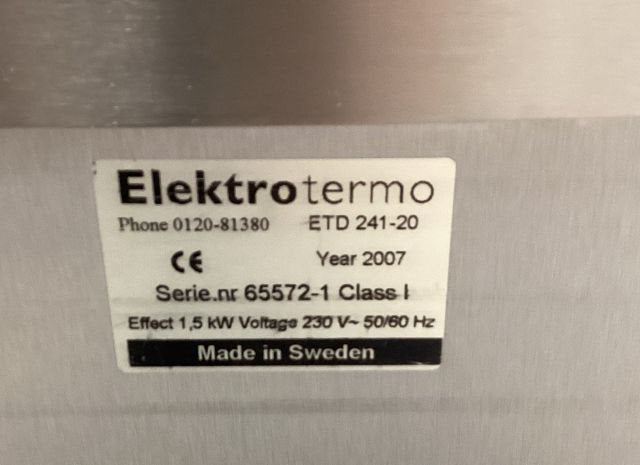 Tallriksdispenser Elektrotermo med värme