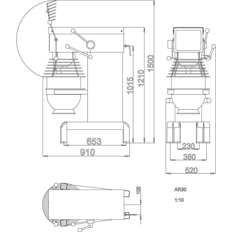 Blandare AR30 VL-1, 1000W, Manuell