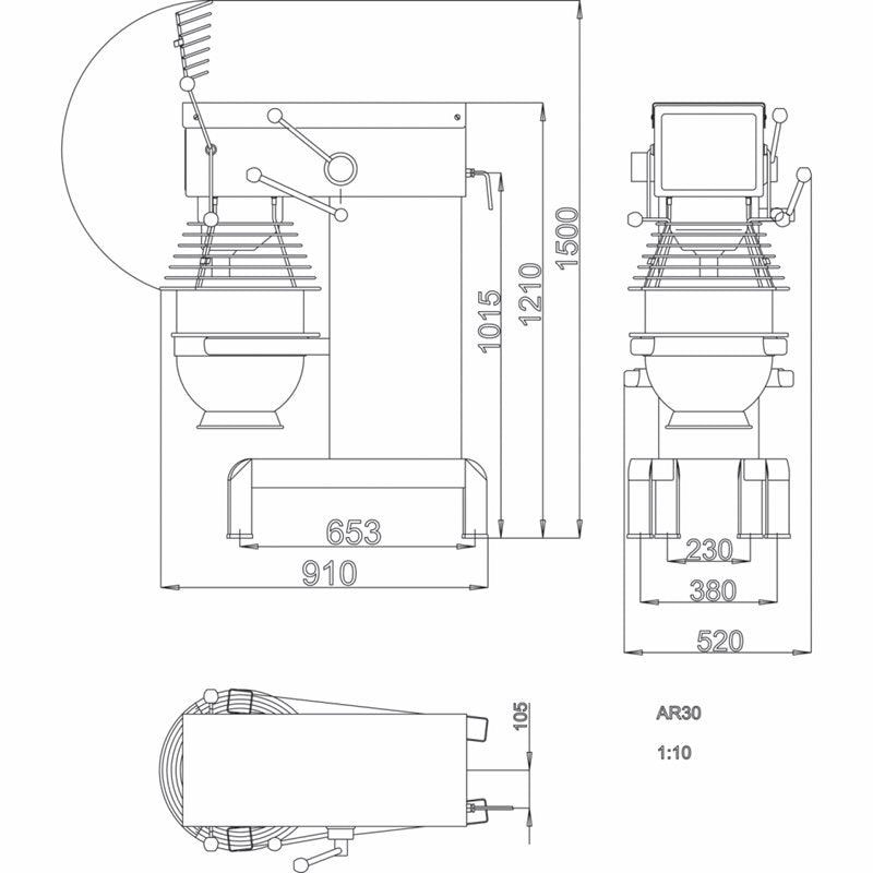 Blandare AR30 VL-1S, 1000W, Elektrisk