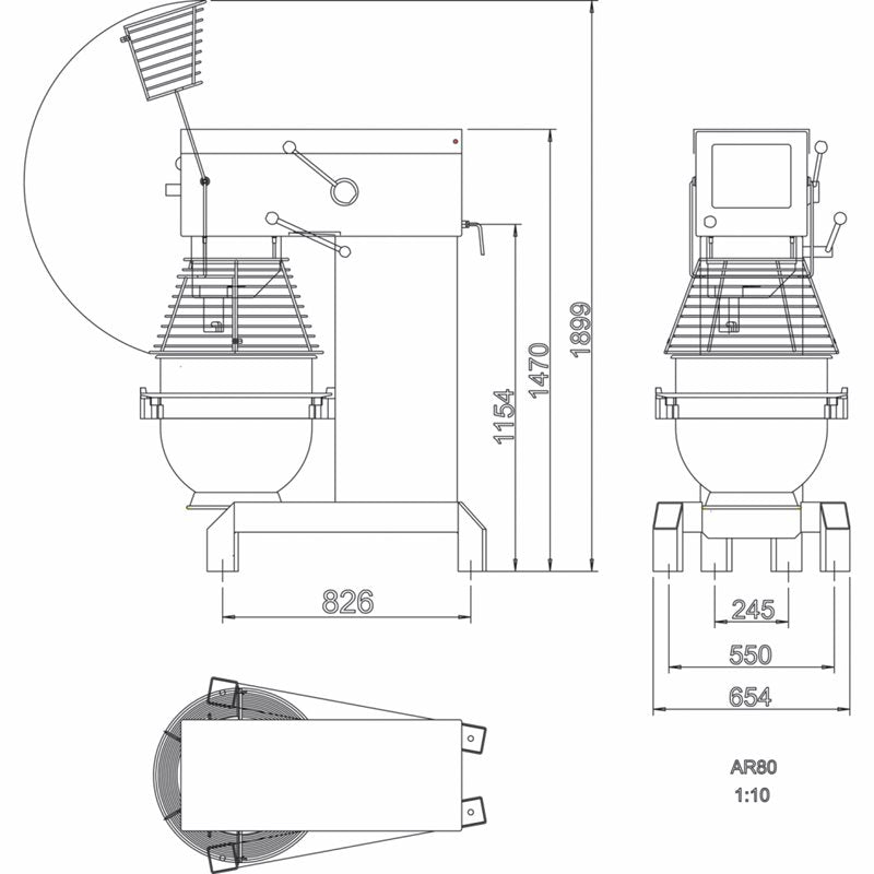 Blandare AR80 VL-1, 2900W, Manuell