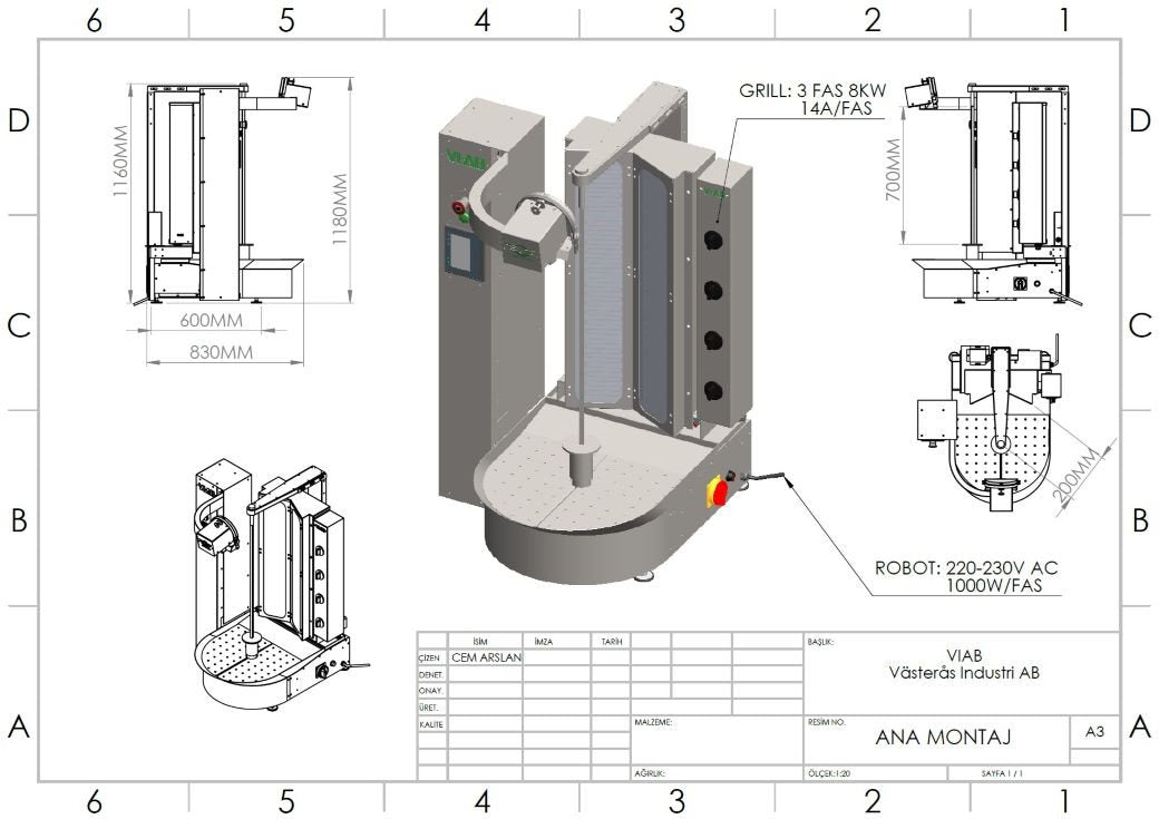 Automatisk Kebabgrill Alfa Robot