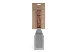 Hamburgerspade 29 cm, Rostfritt 18/0 med träskaft