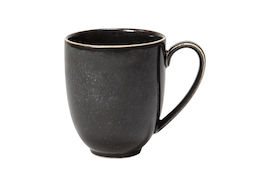 Mugg 35 cl Rhea, Fältspatporslin, brun/svart,