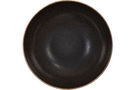Skål Ø 16 cm Rhea, Fältspatporslin, brun/svart,