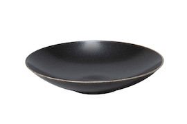 Tallrik djup Ø 28 cm Rhea, Fältspatporslin, brun/svart,