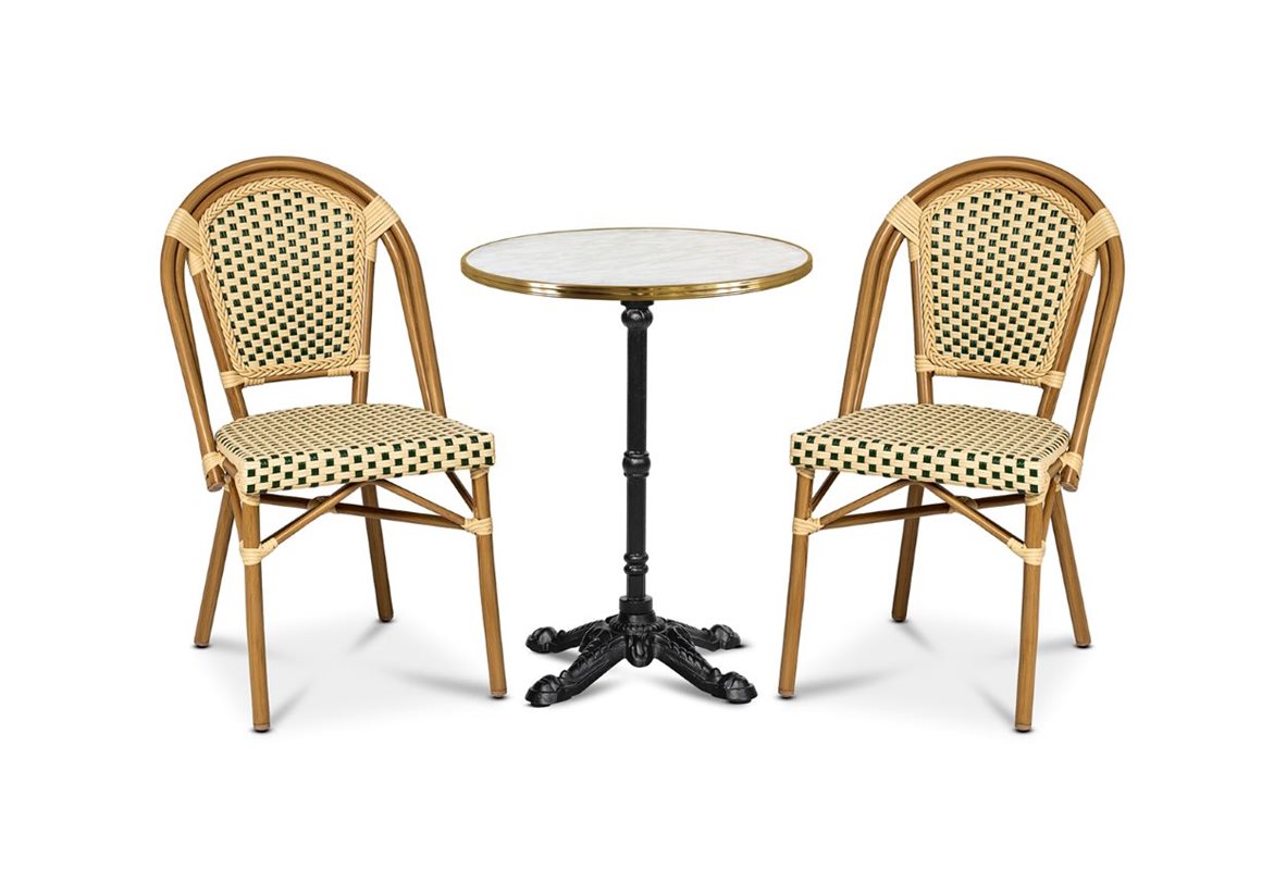 Bistro, Genes marble - Ø60 cm , mässing