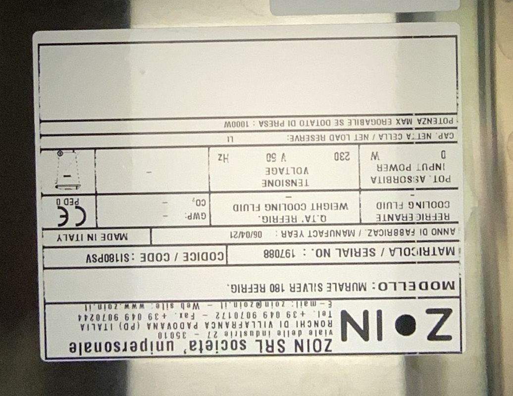 Zoin Väggkyl 180